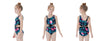 PATPAT Girls Tropical One Piece Swimsuit Bluegreen Size 11-12 Years