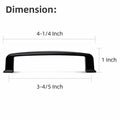 Pusrfots Drawer Pulls Solid Alloy Cabinet Handle 3.8in Black 10 Pack