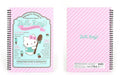 Stationery Hello Kitty Hard Cover 8mm Ruled College Notebook Set of 2