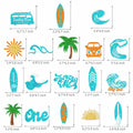 C L cooper life 18pcs Blue Glitter Surfing Centerpiece Sticks Foil Decor