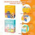 Ranfashiong 2Pcs 12.6" Easter Gift Bags Yellow Green Rabbit Eggs