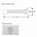 KOVOSCH 10 Pack Spring Door Stopper 3-1/4" Bright Brass Flexible Rubber Tips