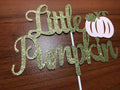 LeeSky Little Pumpkin Gold Pink Paper Cake Topper Baby Shower 1st Birthday