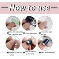 Mexican Press on Nails 24pcs Oval False Nails with Glue Flag Hat Design