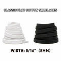 UamGlsob 8mm Double Layer Cotton Shoelaces for Puma Sneakers White 47" (120 cm)