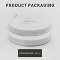 UamGlsob 8mm Double Layer Cotton Shoelaces for Puma Sneakers White 47" (120 cm)