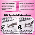 HAOLINS DIY Lash Extension Kit 54pcs C Curl 9-12mm Natural Volume Black