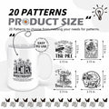 AFRITEE UV DTF Cup Wraps 20 Sheets 16-20oz Tumbler Black Cat Hippo Dog