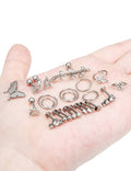 Oufksiyy 16G Surgical Steel Purple Rainbow Tragus Piercing Jewelry