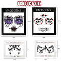 Bowitzki Face Jewels Halloween Rhinestone Stickers Self Adhesive Crystal B