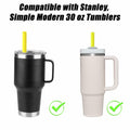 PEUTIER 6pcs Reusable Replacement Straws for Yeti Rambler 25/26/35oz Yellow