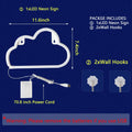 [Like New] BerniceKelly Cloud Neon Signs LED Wall Decor Battery USB Powered White