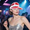 Naimo Sun Visor Hat Red LED UV Protection Outdoor Beach Festival Cap One Size