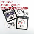 Bowitzki Face Jewels Halloween Rhinestone Stickers Self Adhesive Crystal B