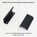 HANIHUA 10 Pcs Black Finger Pulls Drawer Handles 3.15in Aluminum
