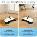 SumYanHing Sweeper Cleaner with 7 Replacement Parts for Hardwood Floors Blue