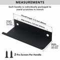 HANIHUA 10 Pcs Black Finger Pulls Drawer Handles 3.15in Aluminum