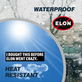 Generic 6PCS Waterproof Elliptical No Elon Window Bumper Stickers Black White