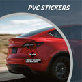 Generic 6PCS Waterproof Elliptical No Elon Window Bumper Stickers Black White