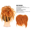 Sonew Messy Bun Hair Piece Ponytail Tousled Updo Soft High Elastic Orange