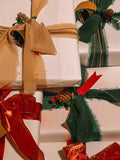 SIMISI RIBBON Christmas Chiffon Silk Ribbon 1.5'' 5 Yards x4 Rolls Green Red