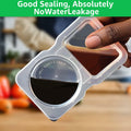 [Like New] PIRTA Double Compartment Condiment Containers with Lids 16 PCS Plastic