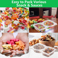 [Like New] PIRTA Double Compartment Condiment Containers with Lids 16 PCS Plastic