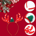 QUNQINLI Christmas Deer Antlers Headband Plush Red Style F 1PCS