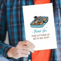 Heyshoo Wrestling Father's Day Card Cute Slammin' Gift Colorful Cartoon