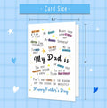 IDU Funny Fathers Day Card for Dad Humorous Gift from Kids Color ZN169