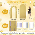 Paready Outdoor Gold Arch Backdrop Stands Pack of 2 Shiny Tropical Frame