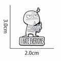 XMTYQ Funny Sarcastic Enamel Pins Set 5pcs Humor Brooch Collection
