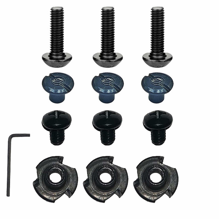 WGLILO #8-32 Three-Claw T-Nut Zinc Hexagon Socket Cross Screw