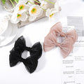 YanJie Baby Girls Hair Bows Pink Blue Tulle Lace Clips Pack of 2