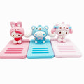 Sicpfuj Cute Phone Stand Desk Cell Phone Holder Blue Polyvinyl Chloride