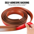 BNELL Floor Transition Strip PVC Self Adhesive 9.84FT Red Teak Wood Grain