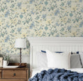 Hopepak Green Floral Peel and Stick Wallpaper 16.1x394 inch Vinyl Modern