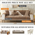 tianxinbaobei Plush Non-Slip Chenille Sofa Cover Light Gray 36x36 Armchair