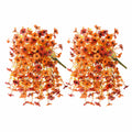 ZFProcess Artificial Fall Daisy Mums Silk Flowers 2PCS Fall Orange UV Resistant