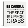 Heijie Humorous Bathroom Canvas Wall Art Framed Print 8x8 Inch Wood Modern