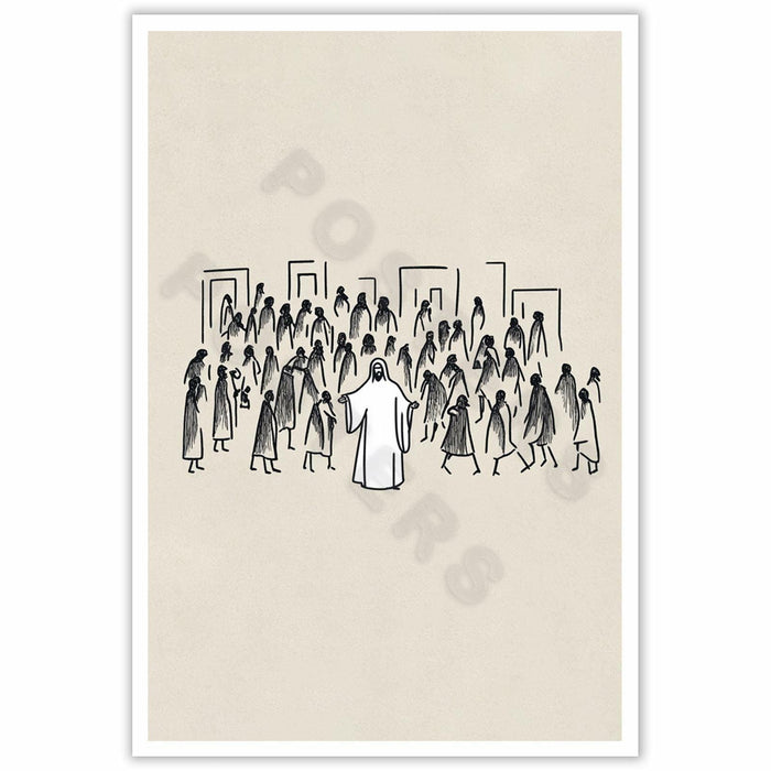 ZETCGSH Vintage Jesus Canvas Wall Art Poster 12x16 in Unframed