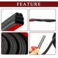 CXCCOI 16.4Ft Automotive Weather Stripping Car Door Seal Strip Black