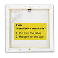 Heijie Humorous Bathroom Canvas Wall Art Framed Print 8x8 Inch Wood Modern