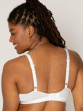 Fruit of the Loom Womens Wirefree Cotton Bralette Black/White/Sand Size 3XL