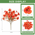 INQCMY Artificial Fall Flowers 12 Bundles Faux Pansies Orange UV Resistant