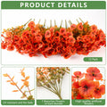 INQCMY Artificial Fall Flowers 12 Bundles Faux Pansies Orange UV Resistant