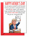HOMEVAGE Fathers Day Card Funny Quote Folded 5x7in Red Envelope