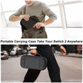 STARTRC GAMES Switch 2 Carrying Case Large PU Hard Travel Bag Black