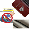 RingPi Moto G 5G 2024 Leather RFID Wallet Case Brown 3 Card Slots