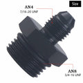 YOMIRACING 6AN Male Flare to 8AN 1/4NPT Aluminum Fuel Rail Adapter Black 2pc